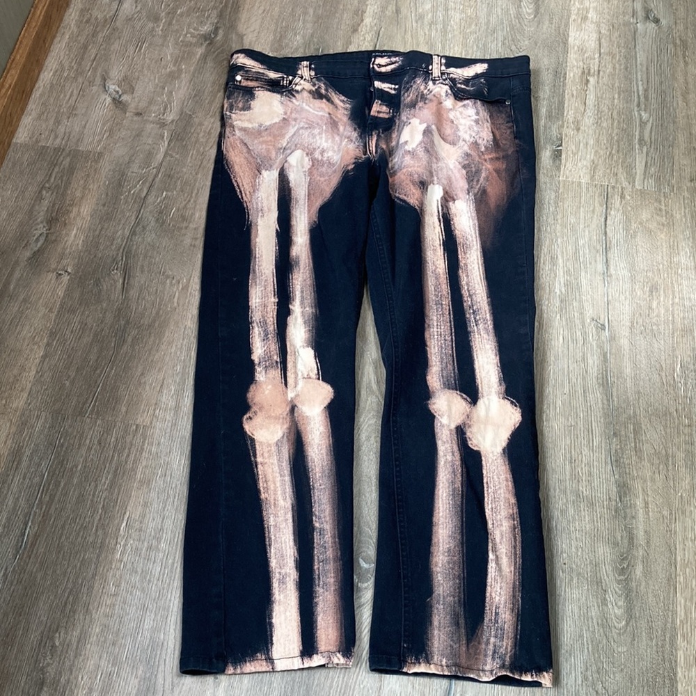 LIP SERVICE RUDE SKELETON 40x32 denim stretch jeans rare Men’s